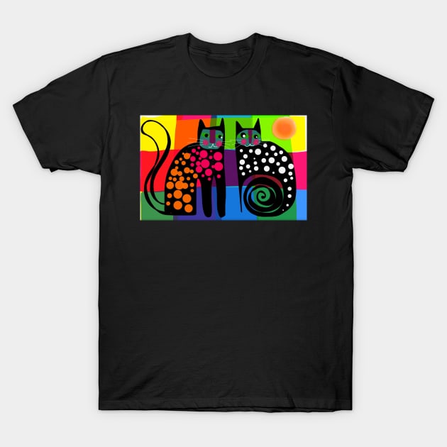 Colourful cats 53 T-Shirt by karincharlotte